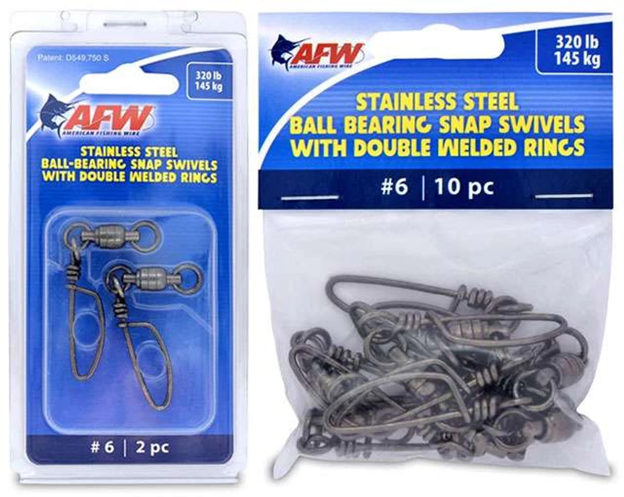 American Fishing Wire Stainless Steel Ball Bearing Snap Swivels - Image 4