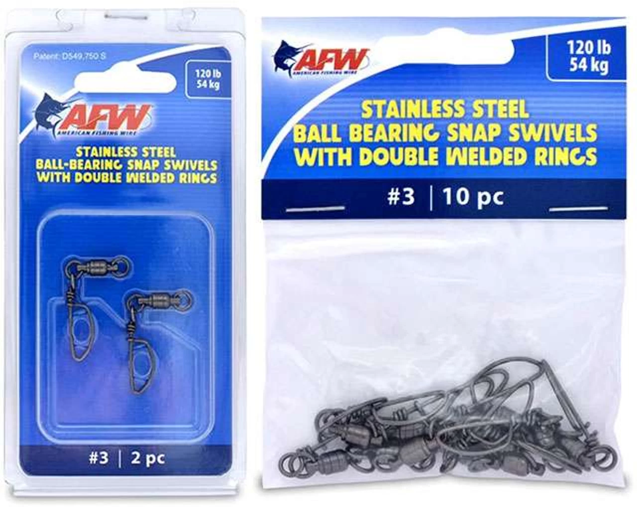 American Fishing Wire Stainless Steel Ball Bearing Snap Swivels - Image 2