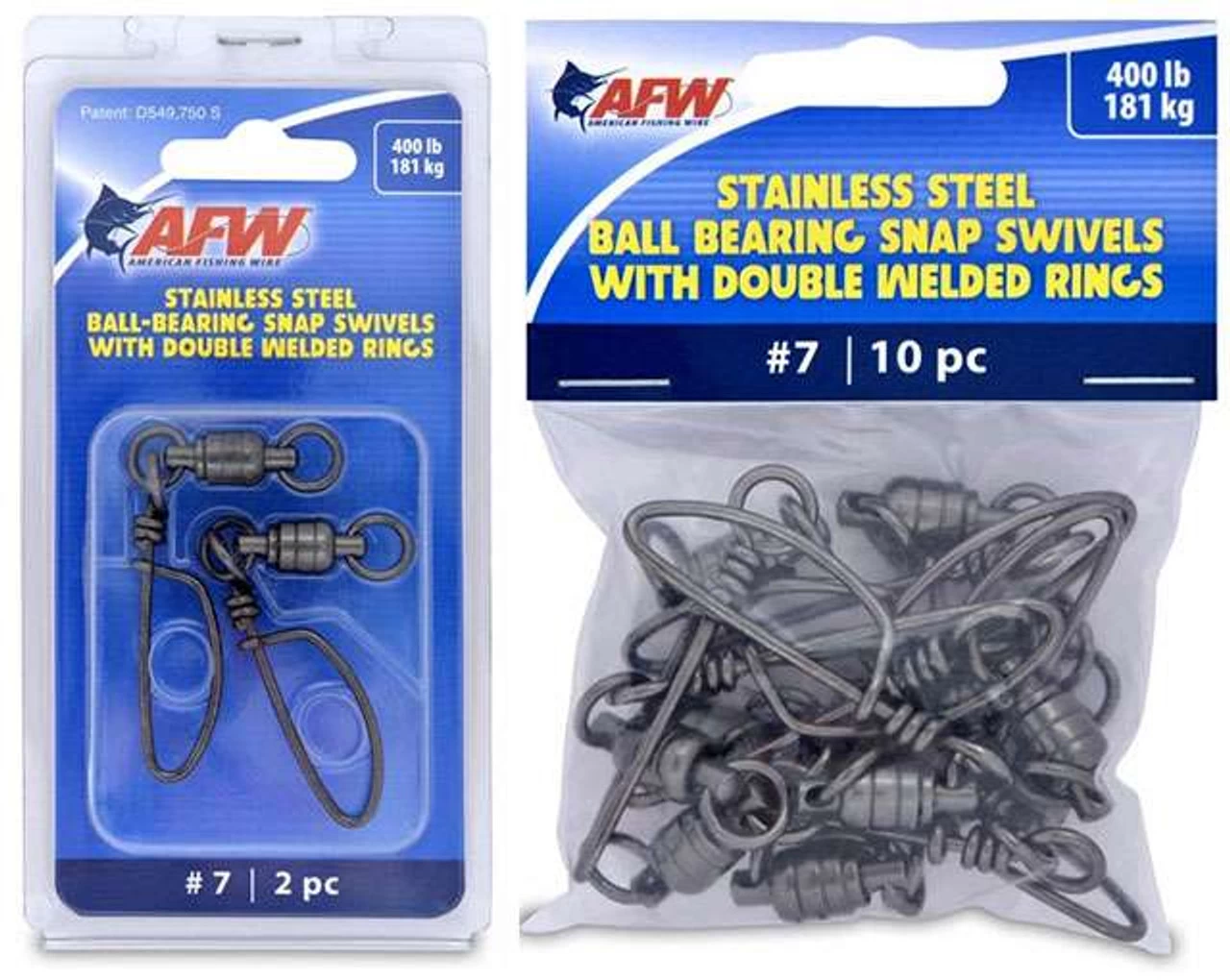 American Fishing Wire Stainless Steel Ball Bearing Snap Swivels - Image 5