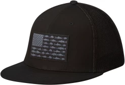Columbia PFG Fish Flag Mesh Flat Brim Ball Cap