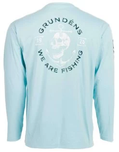 Grundens Tech Tee Long Sleeve Shirt - Anchor Down Print