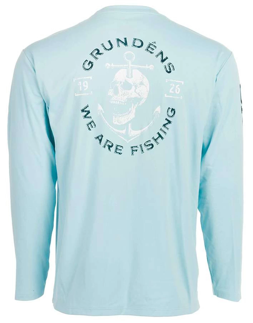 Grundens Tech Tee Long Sleeve Shirt - Anchor Down Print