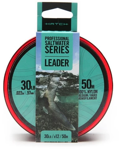 Hatch Professional Saltwater Series Med/Hard Monofilament Leader - 50M