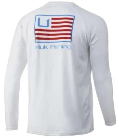 Huk And Bars Pursuit Long Sleeve Shirt - White