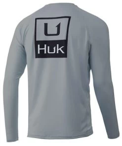 Huk Hukd Up Pursuit Long Sleeve Shirt - Sharkskin - 2X-Large