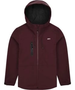 Jetty Oyster Shell Jacket - Oxblood Black - 2X-Large