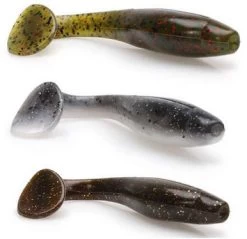 MegaStrike 3 Fat Shad Swim Baits Clear Silver/Black Back