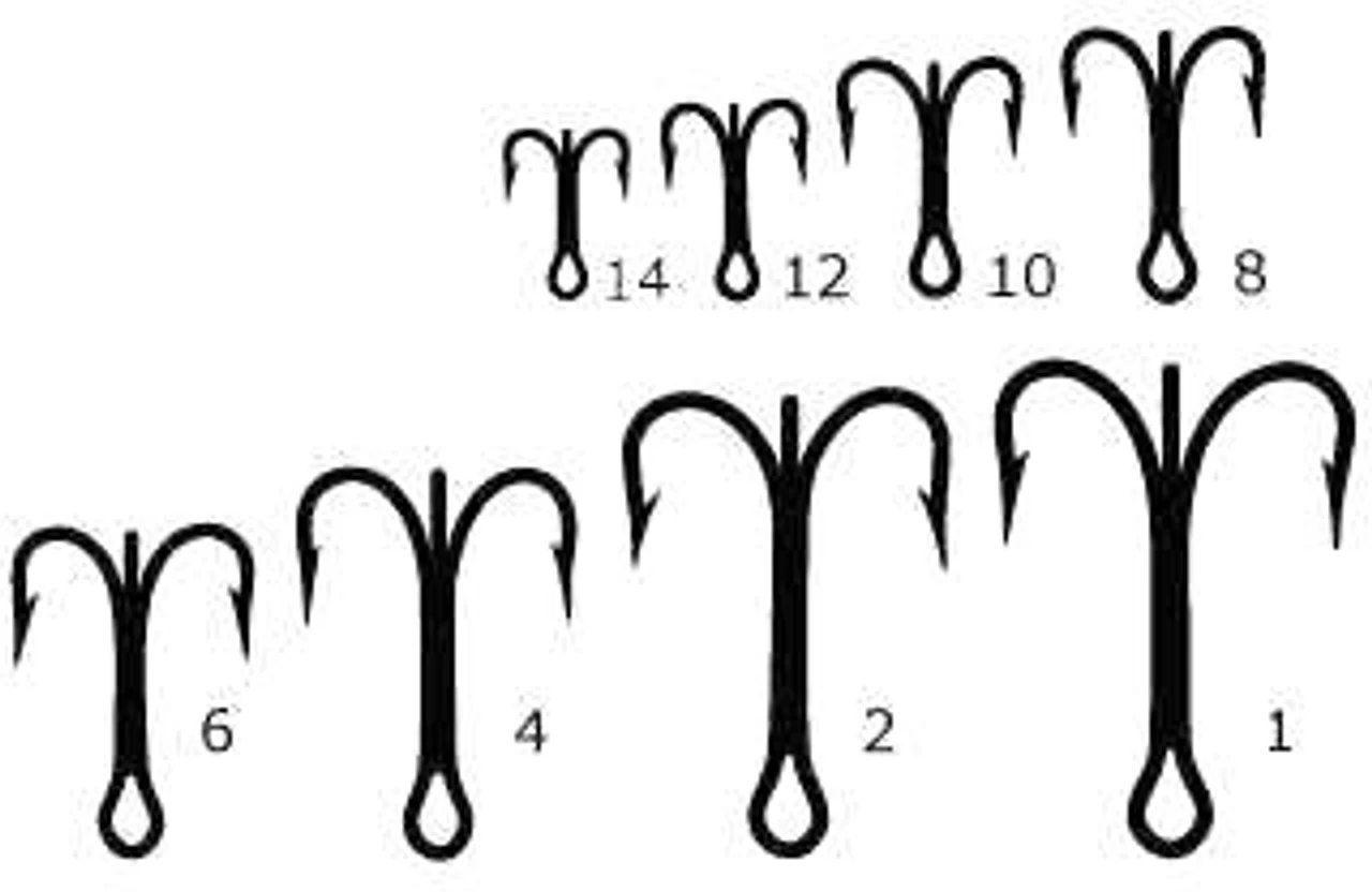 Mustad 35518 Gold Treble Hooks - Image 2