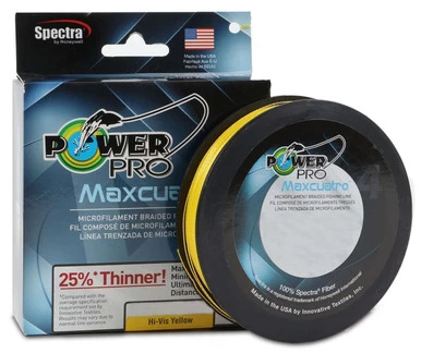 Power Pro PowerPro Maxcuatro Braided Fishing Line Hi-Vis Yellow 1500yd Spools