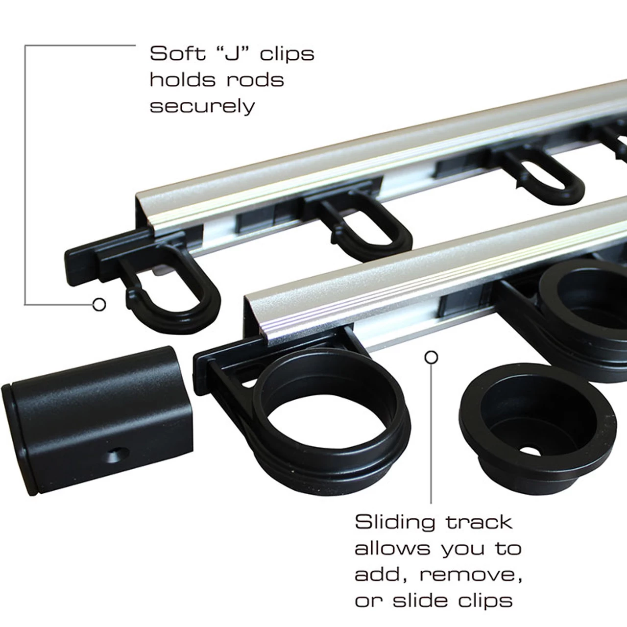 Rush Creek Creations 3-in-1 Aluminum 10 Rod Wall/Ceiling Rack - Image 5