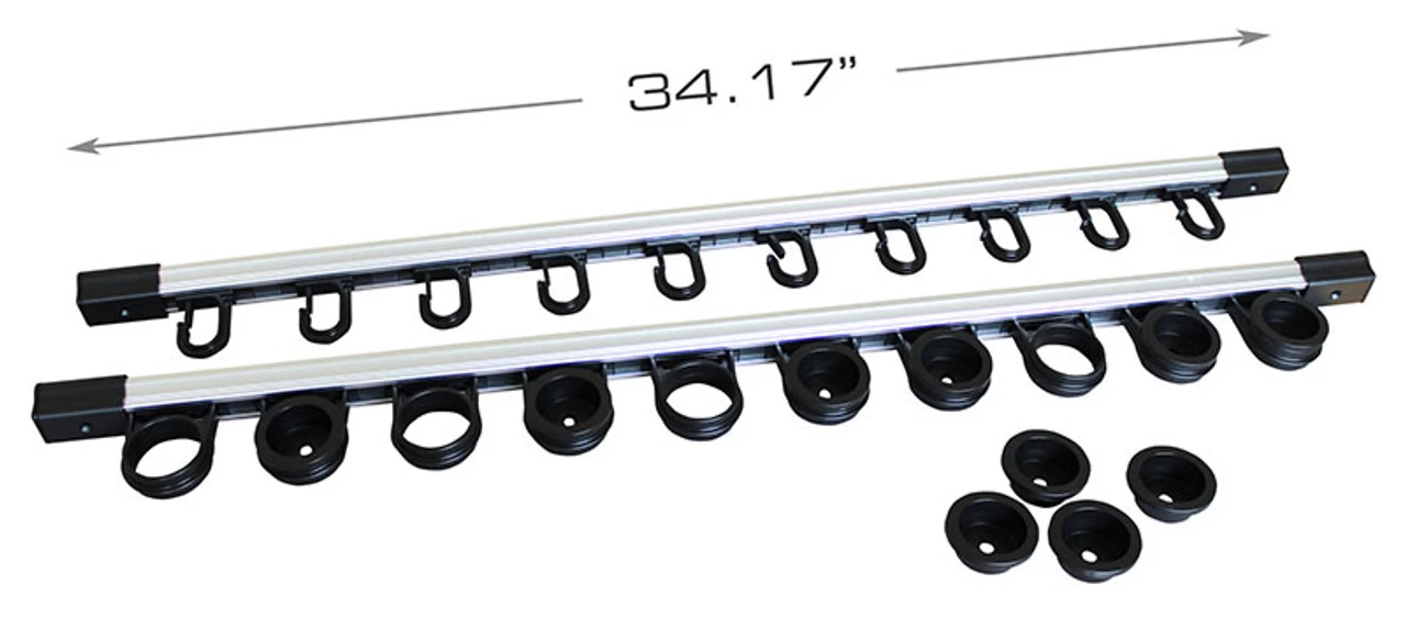 Rush Creek Creations 3-in-1 Aluminum 10 Rod Wall/Ceiling Rack - Image 2