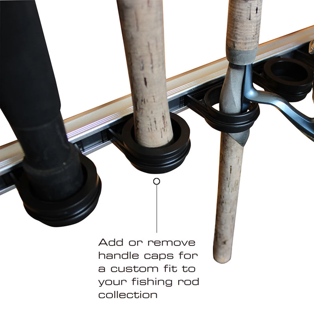 Rush Creek Creations 3-in-1 Aluminum 10 Rod Wall/Ceiling Rack - Image 4