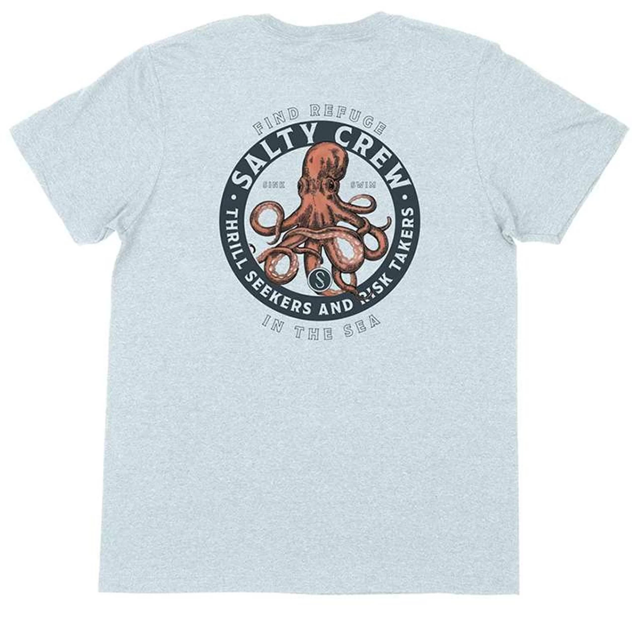 Salty Crew Deep Reach Short Sleeve T-Shirt - Light Blue - XL