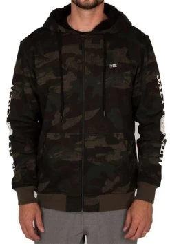 Salty Crew Refuge Sherpa Zip Fleece - Camo - Large