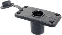 Scotty 244 Rectangular Flush Deck Mount W/ Splash Cover