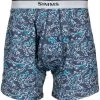 Simms Mens Boxers - Fish Grass - X-Large