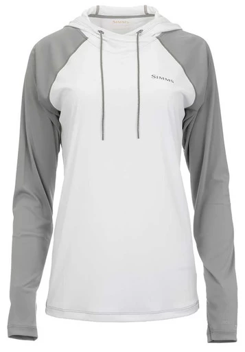 Simms Womens Solarflex Hoody - White Cinder - Small