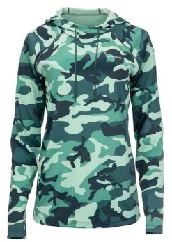 Simms Womens Solarflex Hoody - Woodland Camo Avalon - X-Small