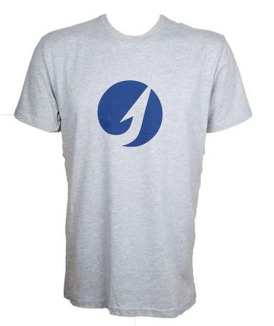 TackleDirect Blue Hook Logo SS T-Shirt - Heather Gray - Size Medium