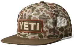 Yeti Mesh Camo Flat Brim Hat - Brown Camo