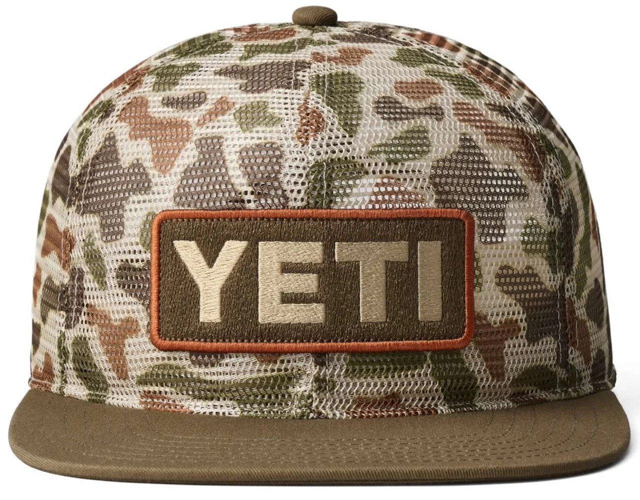Yeti Mesh Camo Flat Brim Hat - Brown Camo - Image 3